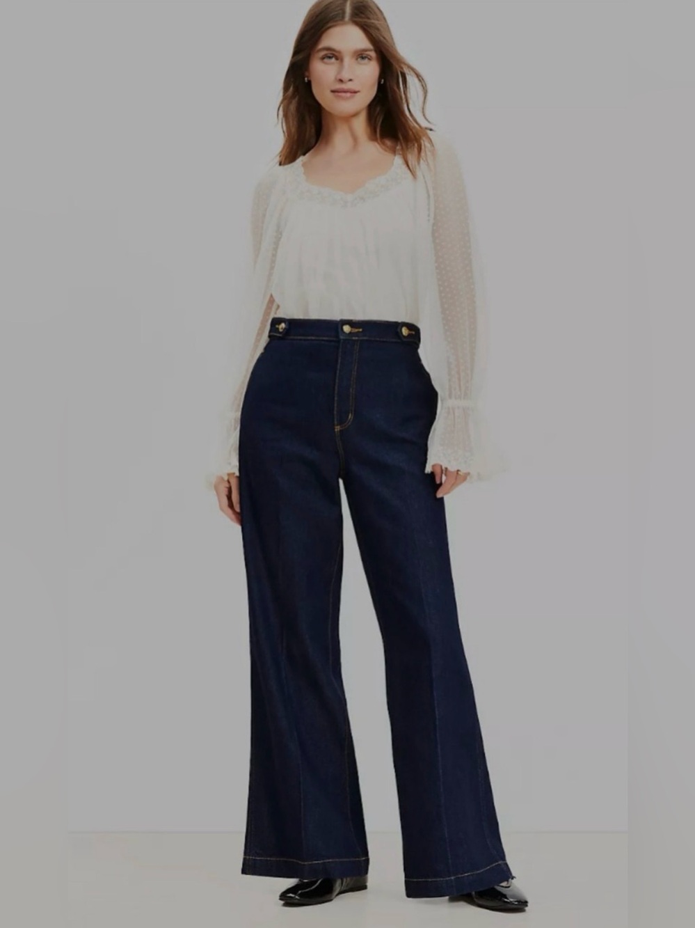 Loft Refined High Rise Premium Denim Trouser Jeans Size 2 (28” Inseam) NWOT